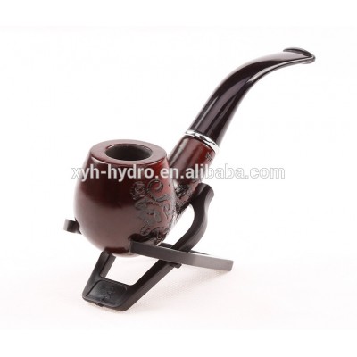 Wood color wooden smoking pipe